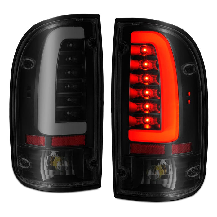 Anzo LED Tail Lights Black Smoke For Tacoma (1995-2000)