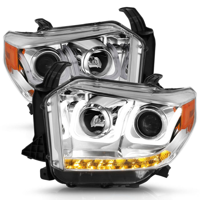 Anzo Projector U-Bar Style Chrome Headlights For Tundra (2014-2021)