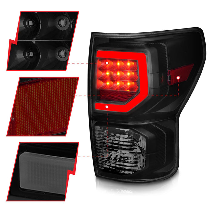 Anzo LED Plank Style Black Smoke Tail Lights For Tundra (2007-2013)