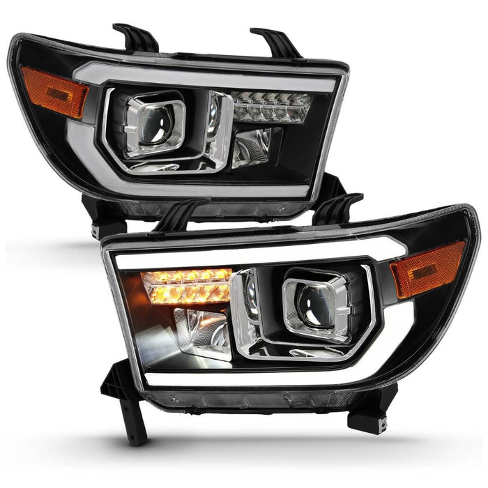 Anzo LED Black Halogen Plank Style Headlights For Tundra (2007-2013)